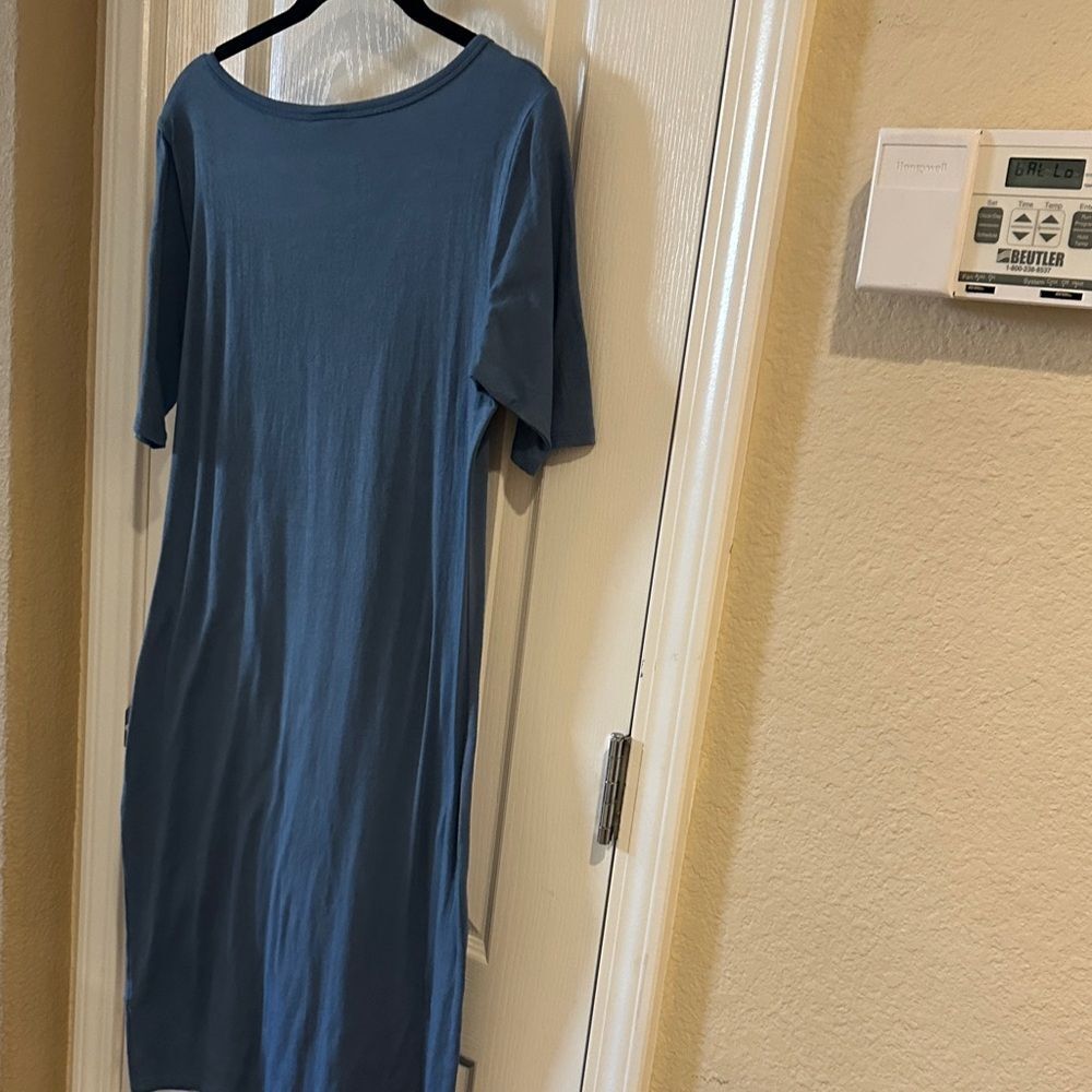 LuLaRoe Blue Midi Dress - Picture 3 of 3